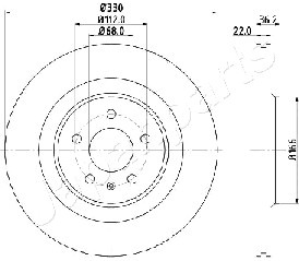 Disc frana puntea spate (DP0910 JAPANPARTS) AUDI