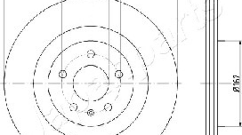 Disc frana puntea spate (DP0911 JAPANPARTS) AUDI,PORSCHE,VW