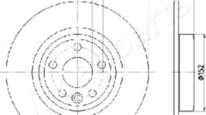 Disc frana puntea spate (DPL10 JAPANPARTS) JAGUAR,LAND ROVER