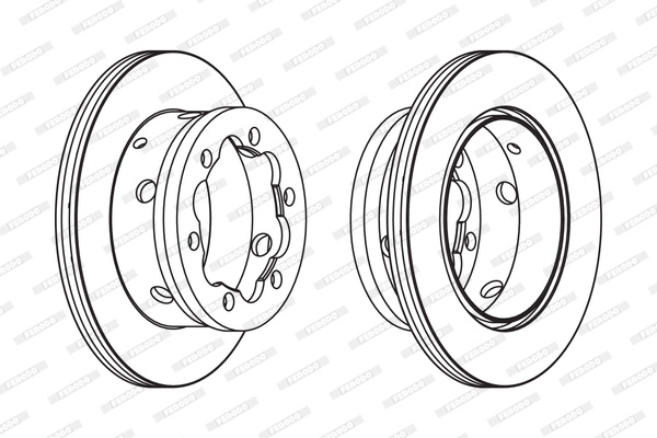 Disc frana puntea spate (FCR191A FERODO) MERCEDES-BENZ,VW