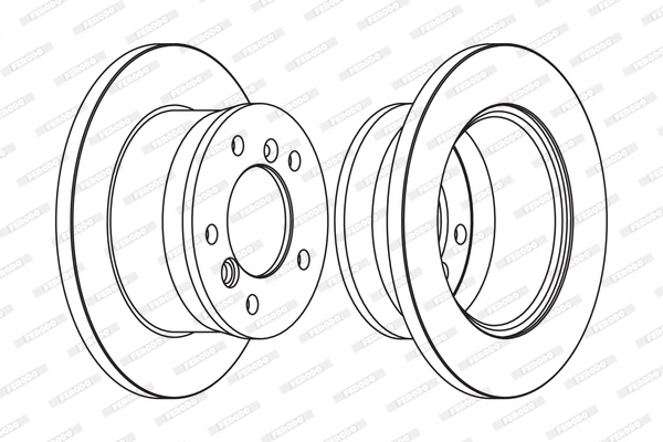 Disc frana puntea spate (FCR229A FERODO) MERCEDES-BENZ,MULTICAR,VW