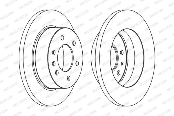Disc frana puntea spate (FCR311A FERODO) MERCEDES-BENZ,VW