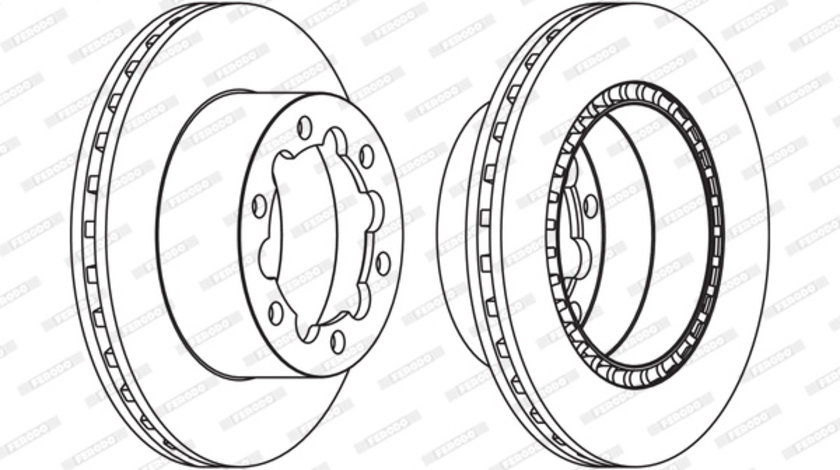 Disc frana puntea spate (FCR312A FERODO) MERCEDES-BENZ,VW