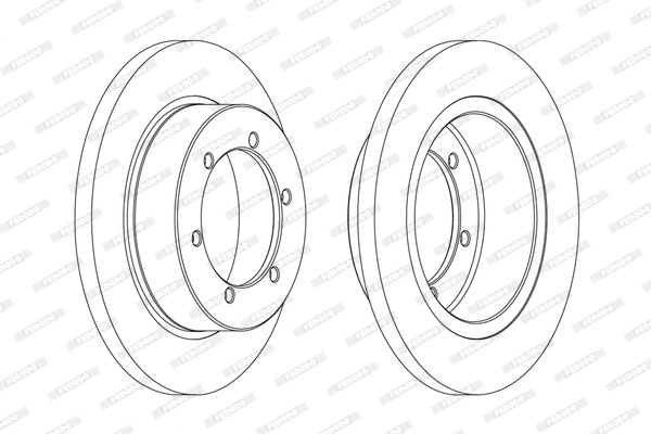 Disc frana puntea spate (FCR327A FERODO PREMIER) NISSAN,RENAULT TRUCKS
