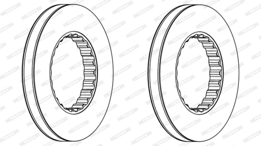 Disc frana puntea spate (FCR349A FERODO PREMIER) RENAULT TRUCKS,VOLVO