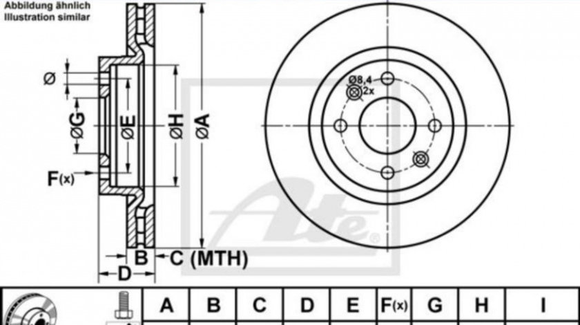 Disc frana Renault 19 Mk II caroserie (S53_) 1992-1995 #2 09073