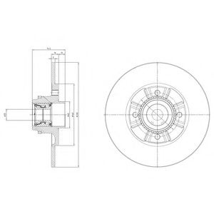 Disc frana RENAULT CLIO I (B/C57, 5/357) (1990 - 1998) DELPHI BG9114RS piesa NOUA