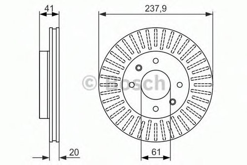 Disc frana RENAULT CLIO I (B/C57, 5/357) (1990 - 1998) BOSCH 0 986 479 850 piesa NOUA
