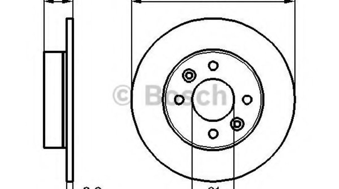 Disc frana RENAULT CLIO I (B/C57, 5/357) (1990 - 1998) BOSCH 0 986 478 273 piesa NOUA