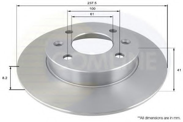 Disc frana RENAULT CLIO I (B/C57, 5/357) (1990 - 1998) COMLINE ADC1515 piesa NOUA