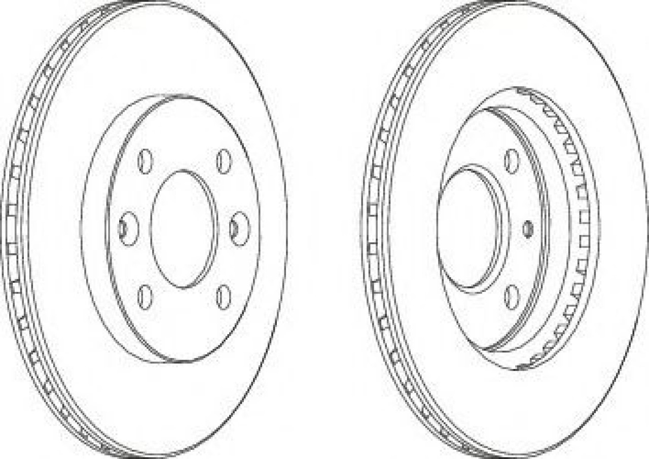 Disc frana RENAULT CLIO I (B/C57, 5/357) (1990 - 1998) FERODO DDF158 piesa NOUA