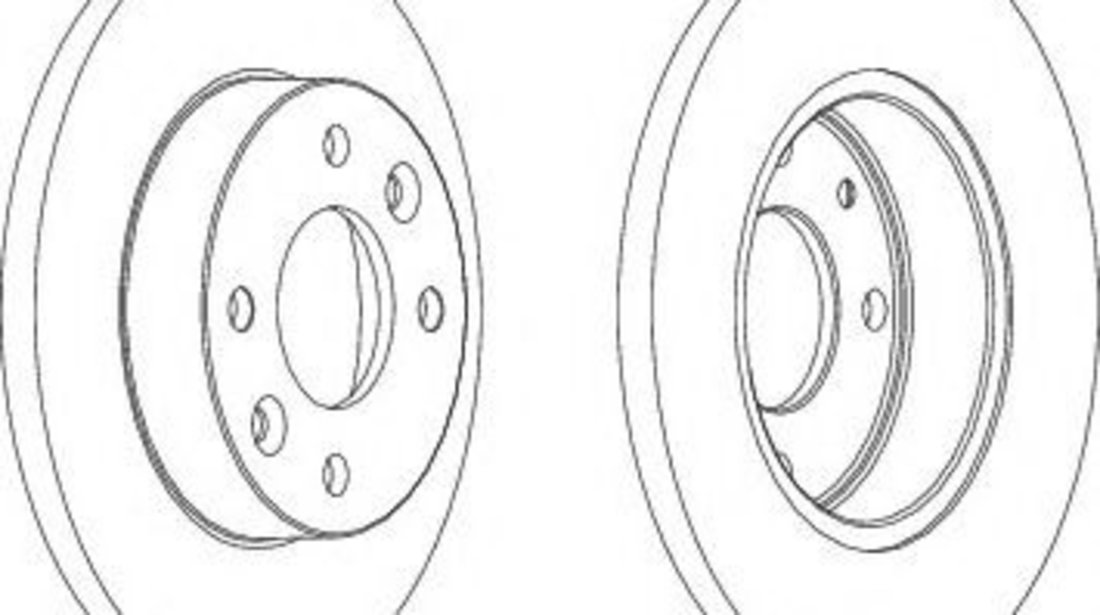 Disc frana RENAULT CLIO II (BB0/1/2, CB0/1/2) (1998 - 2005) FERODO DDF055 piesa NOUA