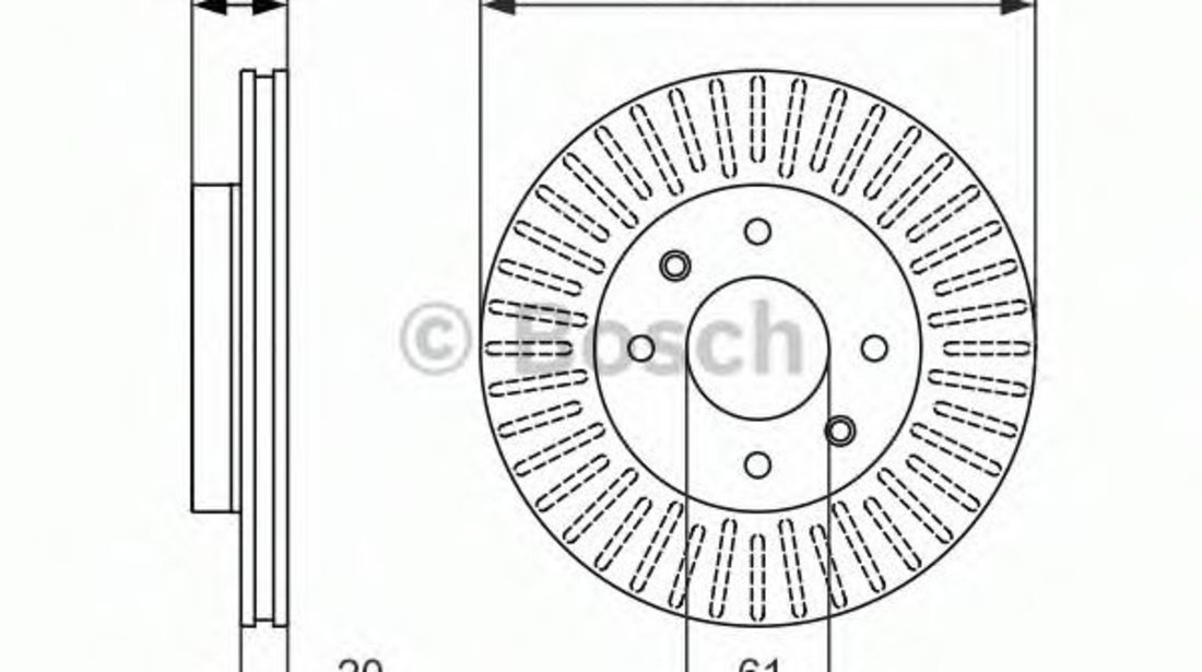 Disc frana RENAULT CLIO II (BB0/1/2, CB0/1/2) (1998 - 2005) BOSCH 0 986 479 850 piesa NOUA