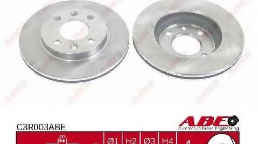 Disc frana RENAULT CLIO II (BB0/1/2, CB0/1/2) (1998 - 2005) ABE C3R003ABE piesa NOUA