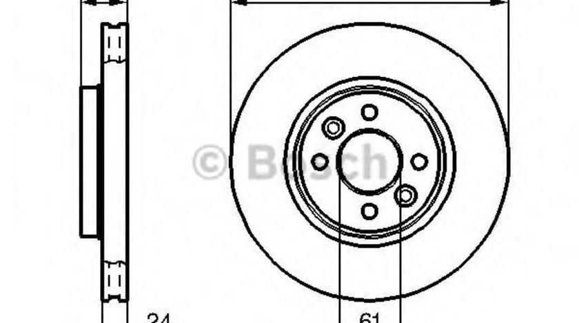 Disc frana RENAULT CLIO II (BB0/1/2, CB0/1/2) (1998 - 2005) BOSCH 0 986 478 590 piesa NOUA