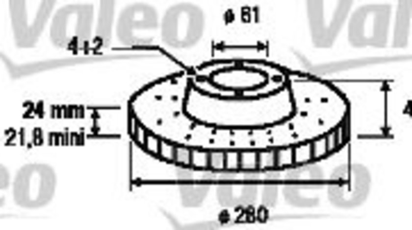 Disc frana RENAULT CLIO II (BB0/1/2, CB0/1/2) (1998 - 2005) VALEO 186655 piesa NOUA