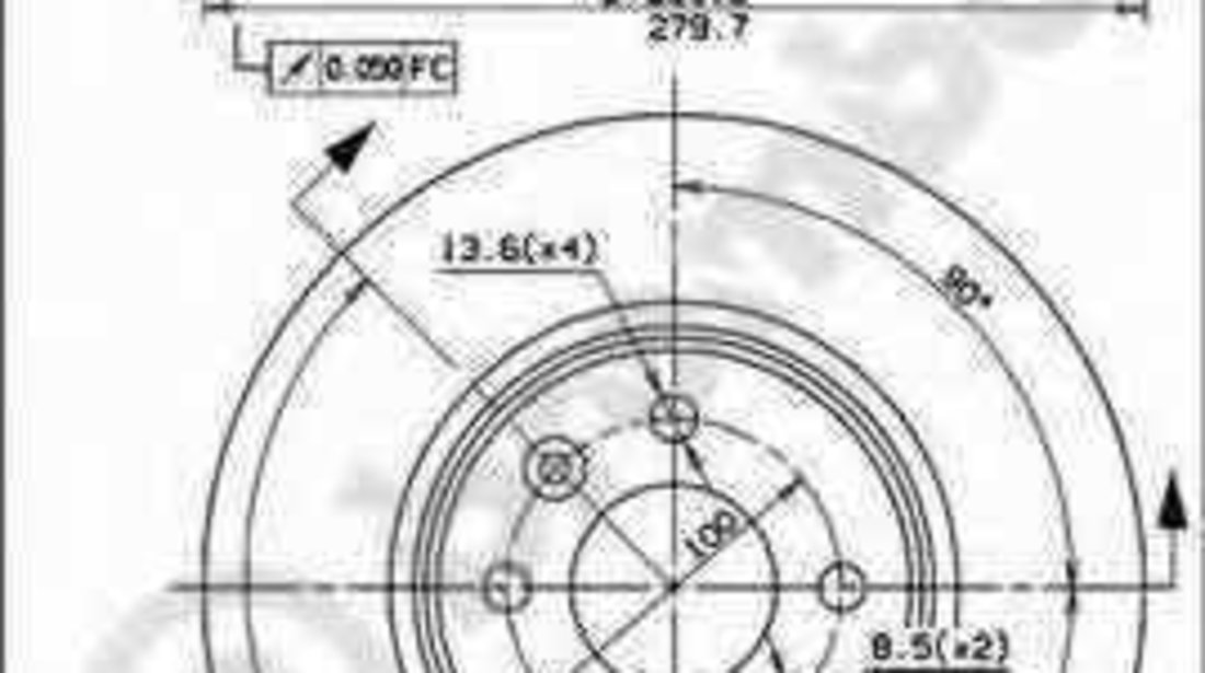 Disc frana RENAULT CLIO II BB0/1/2 CB0/1/2 BREMBO 09.8137.24