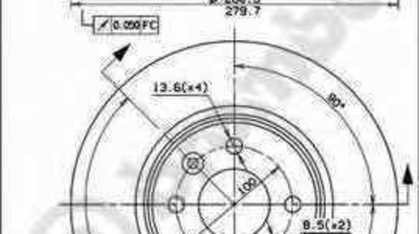 Disc frana RENAULT CLIO II BB0/1/2 CB0/1/2 BREMBO 09.8137.24