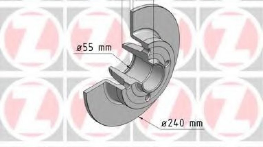 Disc frana RENAULT CLIO III (BR0/1, CR0/1) (2005 - 2012) ZIMMERMANN 470.2417.00 piesa NOUA