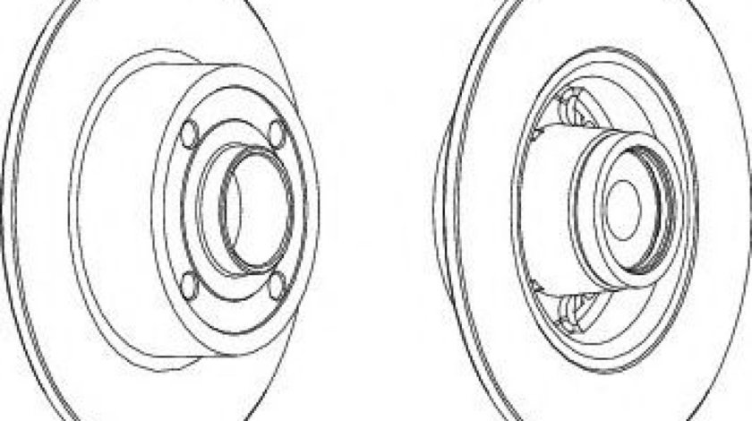 Disc frana RENAULT CLIO III (BR0/1, CR0/1) (2005 - 2012) FERODO DDF1571-1 piesa NOUA