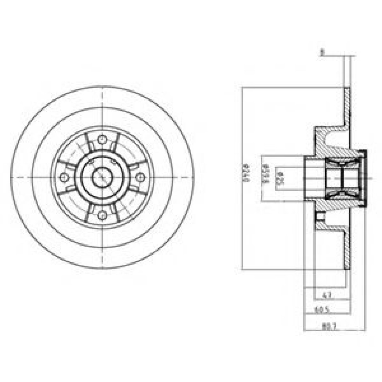 Disc frana RENAULT CLIO III (BR0/1, CR0/1) (2005 - 2012) DELPHI BG9028RS piesa NOUA