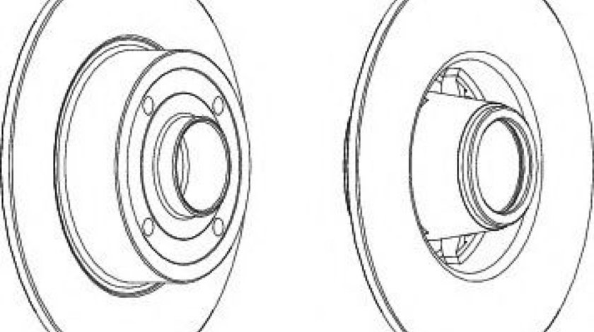 Disc frana RENAULT CLIO III (BR0/1, CR0/1) (2005 - 2012) FERODO DDF1369C-1 piesa NOUA