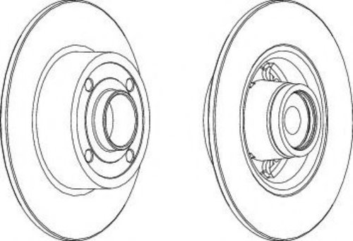 Disc frana RENAULT CLIO III Grandtour (KR0/1) (2008 - 2012) FERODO DDF1571-1 piesa NOUA