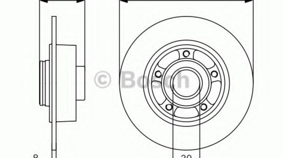 Disc frana RENAULT CLIO IV (2012 - 2016) BOSCH 0 986 479 C88 piesa NOUA