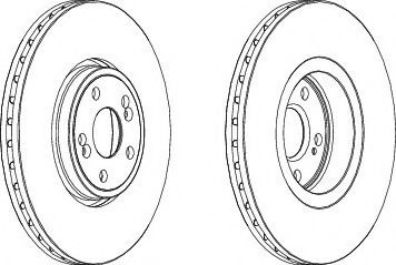 Disc frana RENAULT ESPACE IV (JK0/1) (2002 - 2015) FERODO DDF1405C-1 piesa NOUA
