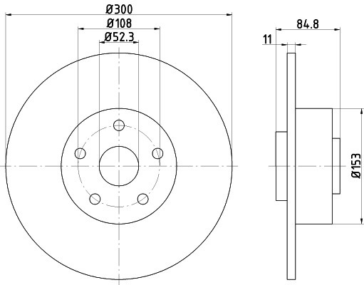 Disc frana RENAULT ESPACE IV (JK0/1) (2002 - 2015) RINGER 0950004268 piesa NOUA