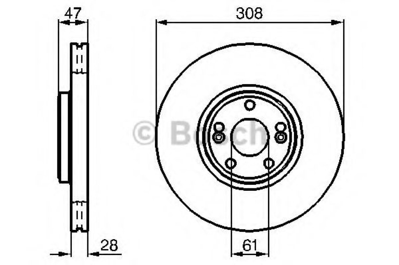 Disc frana RENAULT ESPACE IV (JK0/1) (2002 - 2015) BOSCH 0 986 479 199 piesa NOUA