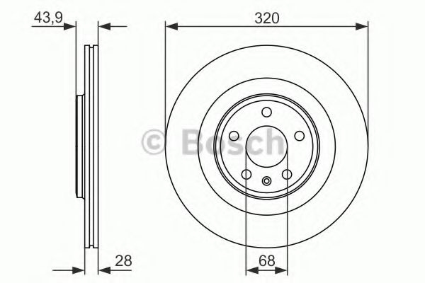 Disc frana RENAULT ESPACE V (2015 - 2016) BOSCH 0 986 479 552 piesa NOUA