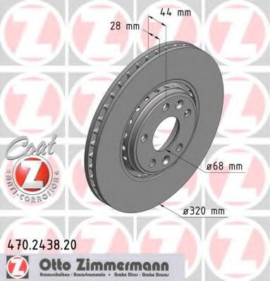 Disc frana RENAULT ESPACE V (2015 - 2016) ZIMMERMANN 470.2438.20 piesa NOUA