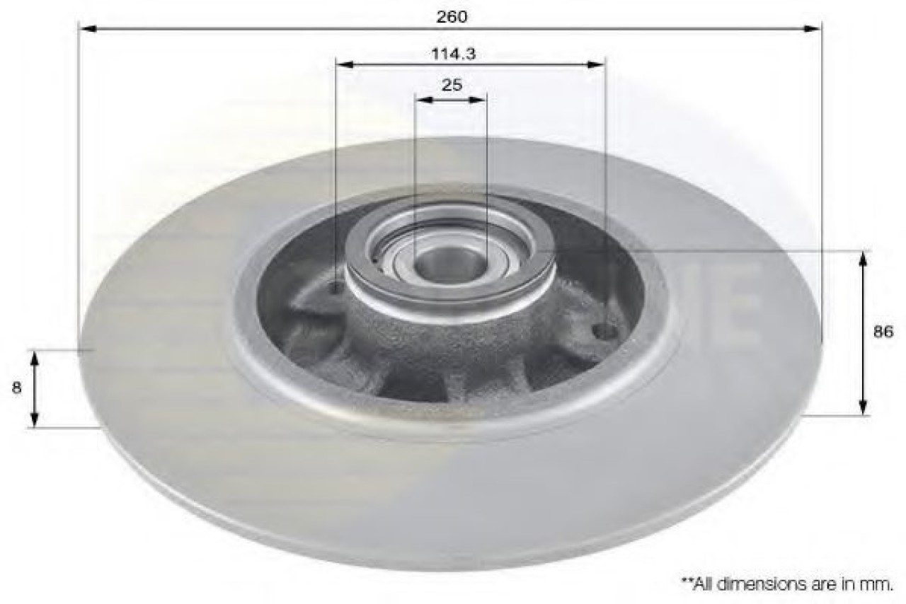 Disc frana RENAULT FLUENCE (L30) (2010 - 2016) COMLINE ADC3015 piesa NOUA