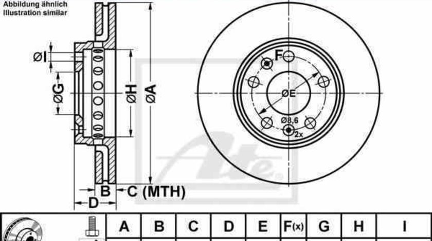 Disc frana RENAULT FLUENCE L30 ATE 24.0124-0221.1