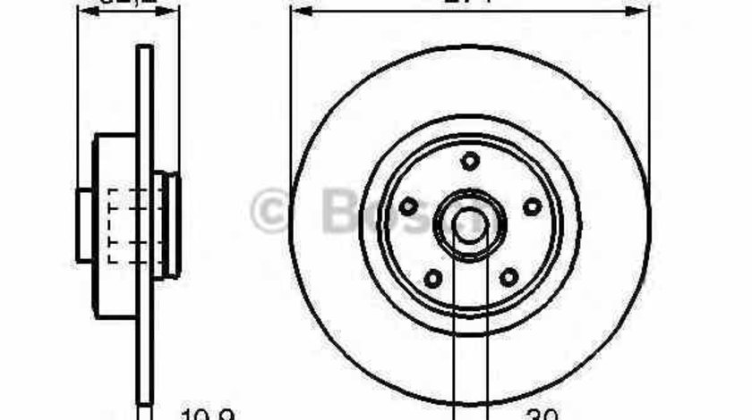 Disc frana RENAULT GRAND SCÉNIC II JM0/1 BOSCH 0 986 479 273