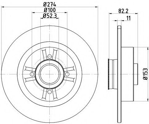 Disc frana RENAULT GRAND SCENIC II (JM0/1) (2004 - 2016) TEXTAR 92223203 piesa NOUA