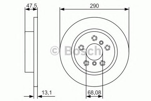 Disc frana RENAULT KADJAR (2015 - 2016) BOSCH 0 986 479 D17 piesa NOUA
