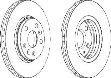 Disc frana RENAULT KANGOO BE BOP (KW0/1) (2009 - 2016) FERODO DDF1733 piesa NOUA