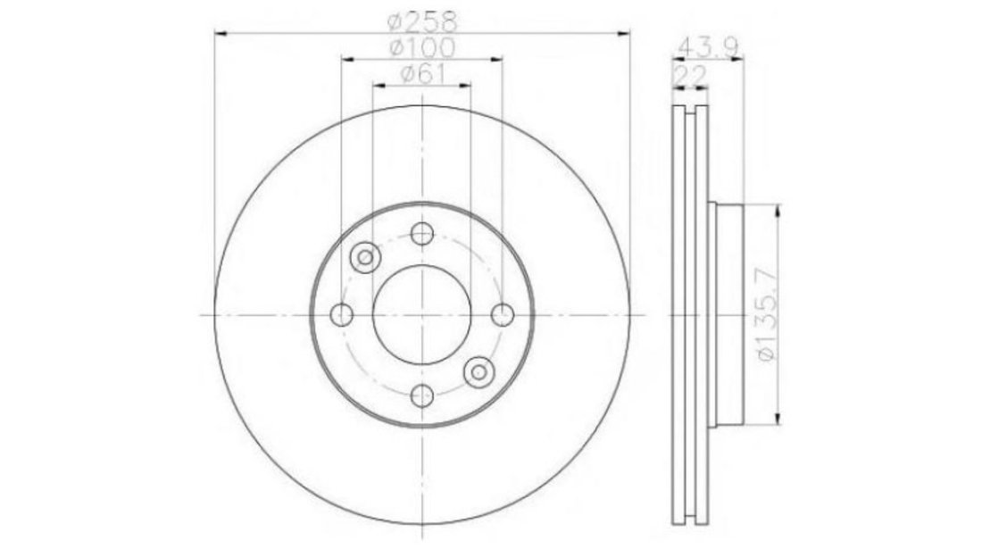 Disc frana Renault KANGOO BE BOP (KW0/1_) 2009-2016 #2 0986479556