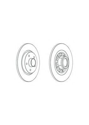 Disc frana RENAULT KANGOO Express (FW0/1) (2008 - 2016) FERODO DDF1734-1 piesa NOUA