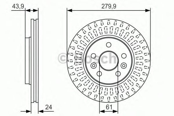 Disc frana RENAULT KANGOO Express (FW0/1) (2008 - 2016) BOSCH 0 986 479 S66 piesa NOUA