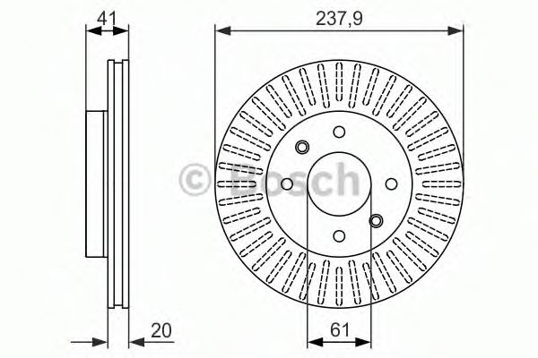 Disc frana RENAULT KANGOO (KC0/1) (1997 - 2007) BOSCH 0 986 479 850 piesa NOUA