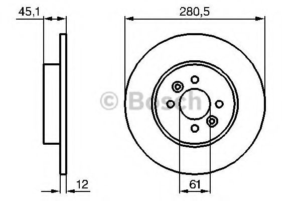 Disc frana RENAULT KANGOO (KC0/1) (1997 - 2007) BOSCH 0 986 479 195 piesa NOUA