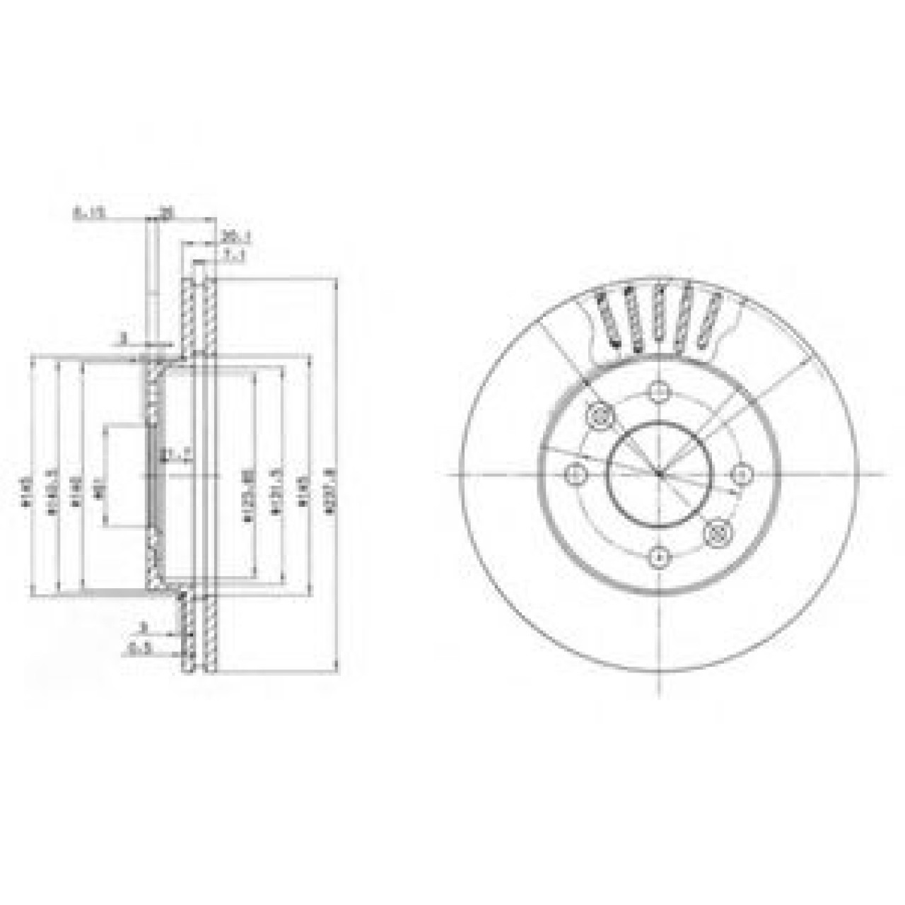 Disc frana RENAULT KANGOO (KC0/1) (1997 - 2007) DELPHI BG2282 piesa NOUA