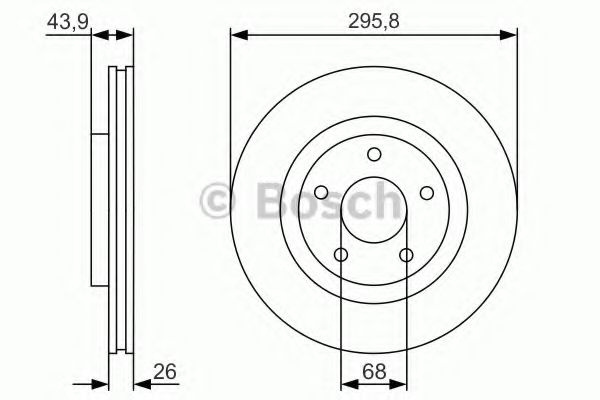Disc frana RENAULT KOLEOS (HY) (2008 - 2016) BOSCH 0 986 479 R89 piesa NOUA