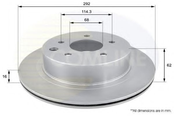 Disc frana RENAULT KOLEOS (HY) (2008 - 2016) COMLINE ADC0272V piesa NOUA