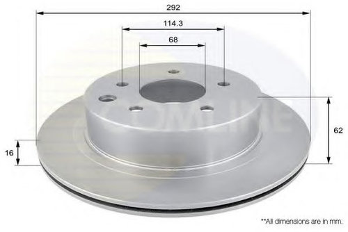 Disc frana RENAULT KOLEOS (HY) (2008 - 2016) COMLINE ADC0272V piesa NOUA
