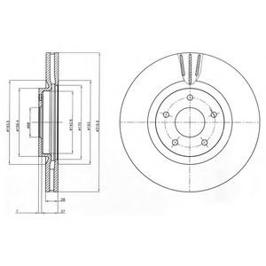 Disc frana RENAULT KOLEOS (HY) (2008 - 2016) DELPHI BG4231C piesa NOUA