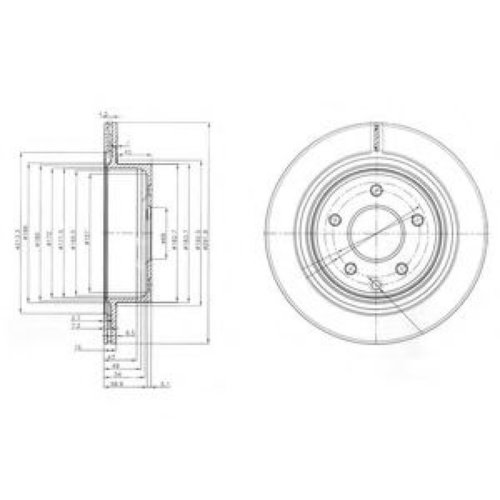 Disc frana RENAULT KOLEOS (HY) (2008 - 2016) DELPHI BG3765C piesa NOUA